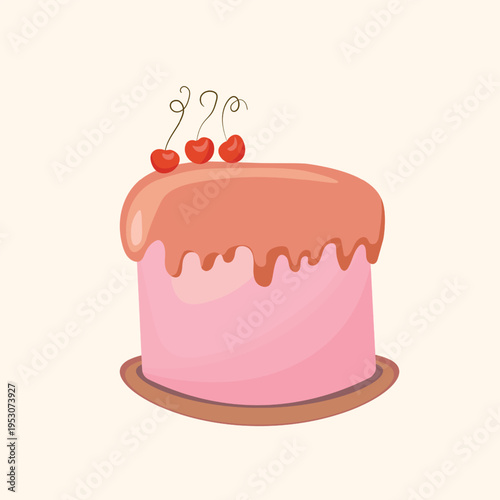 Cupcake, cake, sweet pastry, cupcake with colored icing and colorful details. 3d realistic food icon. Realistic vector illustration. Holiday cooking icon. Modern template design.