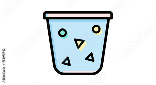 Colorful Ice Cubes in Glass.