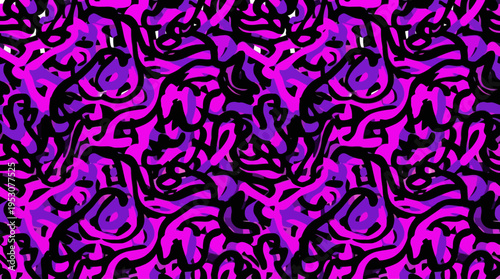 Abstract purple and black swirl pattern suitable for graphic design backgrounds.