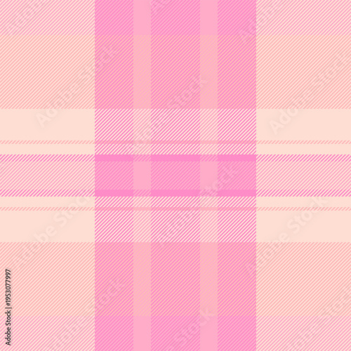 Frame textile vector pattern, everyday tartan plaid texture. Picnic blanket fabric background check seamless in light and pink colors.