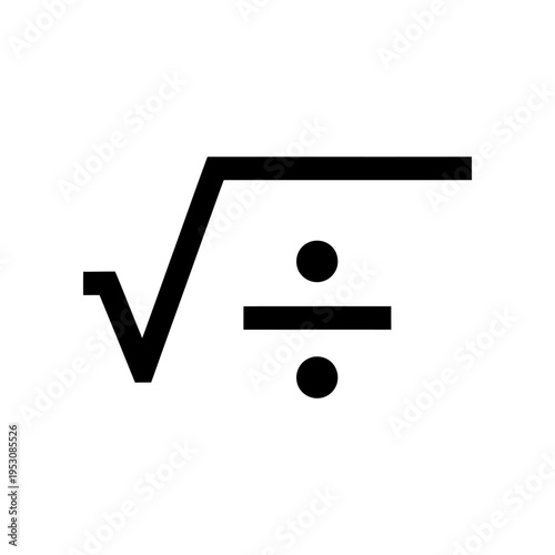 square root, mathematical symbol, black and white graphic