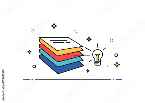 Layers of knowledge stacked geometric shapes gradually aligning into a clear central symbol, representing structured reasoning and clarity. A modern editorial