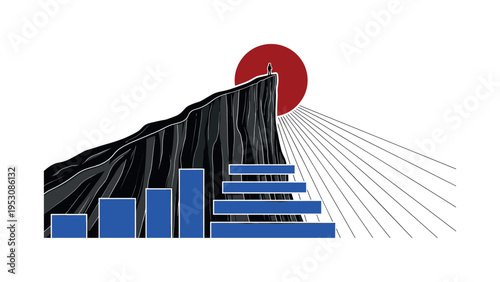 Black and white dramatic low-angle perspective of capsule lifting off, cylindrical smoke columns and semicircle halo behind suggesting force, emerald green and