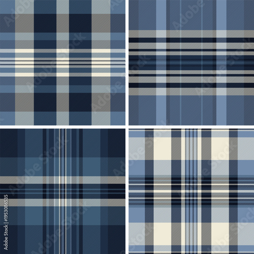 Plaid bundle inspired by traditional tailoring and decor. Perfect for heritage fashion aesthetics.