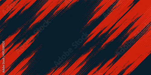 Absreacr red brush stroke disstressed design