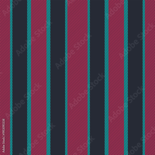 Sedroom pattern texture lines, pretty background vertical fabric. Sroduct textile seamless vector stripe in dark and red colors.