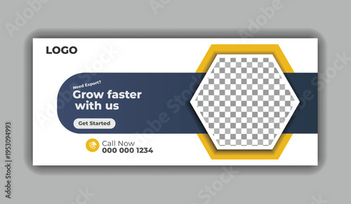 Facebook cover photo design vector templates
