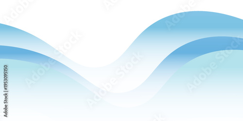 Abstract blue sky waves shape on white background