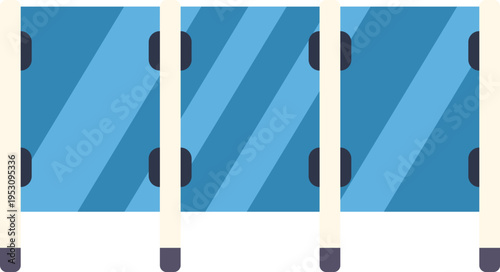 Public restroom cubicle partitions providing privacy in a commercial washroom setting