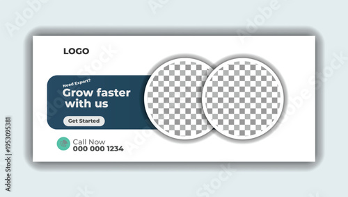 Facebook cover photo design vector templates
