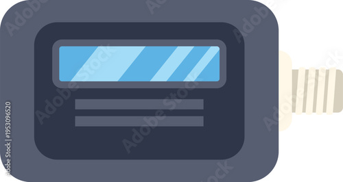 Water meter showing consumption measurement on display