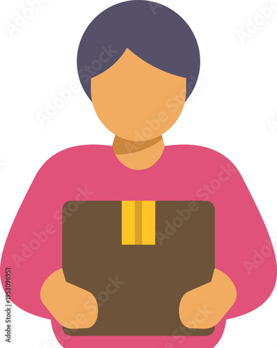 Person holding a brown taped package, representing shipping and logistics services