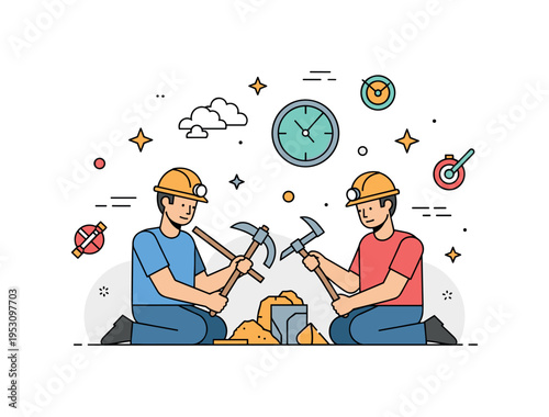 Conflict minerals and ethical sourcing in mining visualized by an organized warehouse with labeled crates of minerals ready for verified export, emphasizing