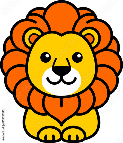 lion cartoon isolated on white