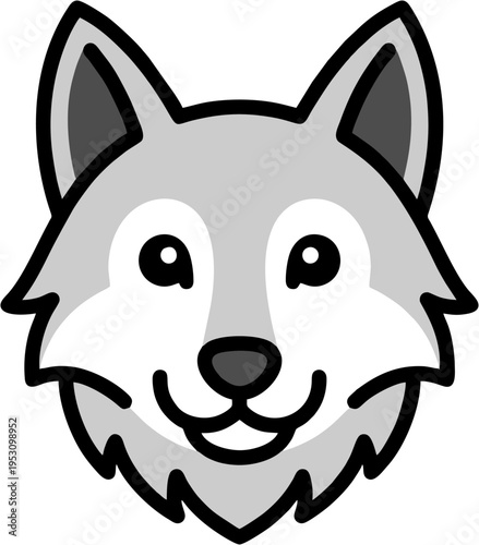 vector illustration of a wolf head