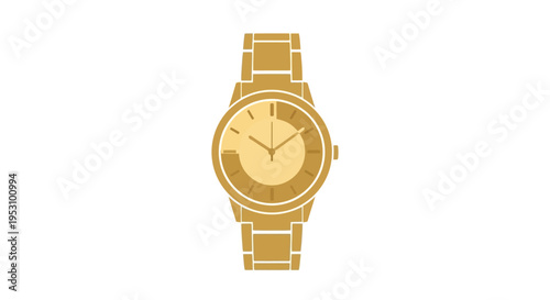 Golden Luxury Watch Closeup.