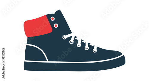 High Top Sneaker Shoe.