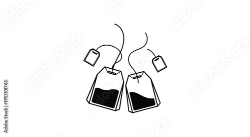 Tea Bags With Strings For Beverage Concepts