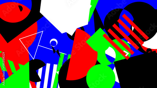 Modern Colorful Abstract Geometric Composition vector background