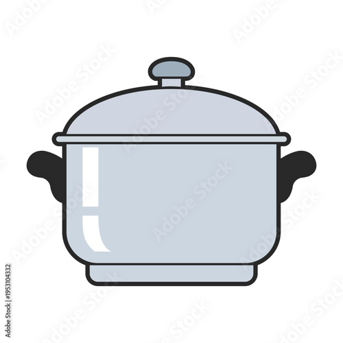 vector stainless steel pot