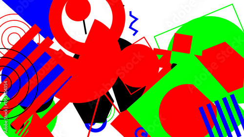 Abstract Geometric Shapes Composition vector background