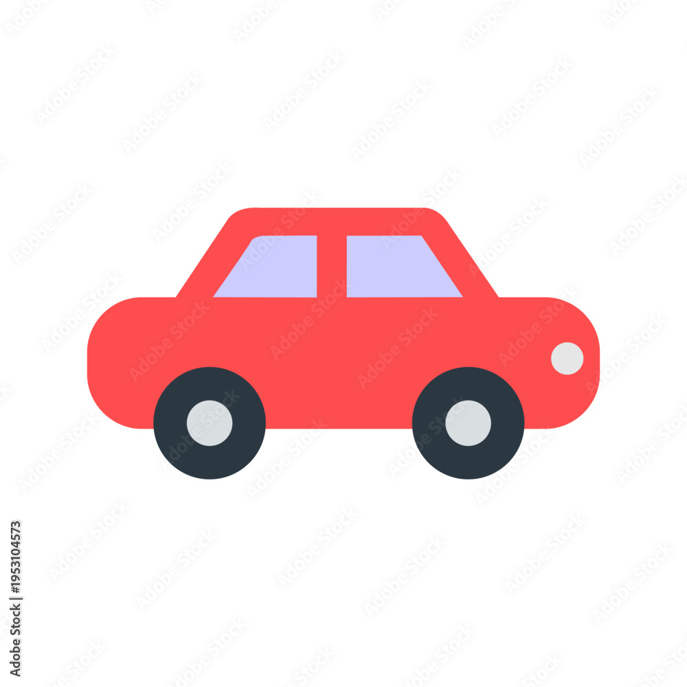 Fototapeta premium vector red car isolated on white