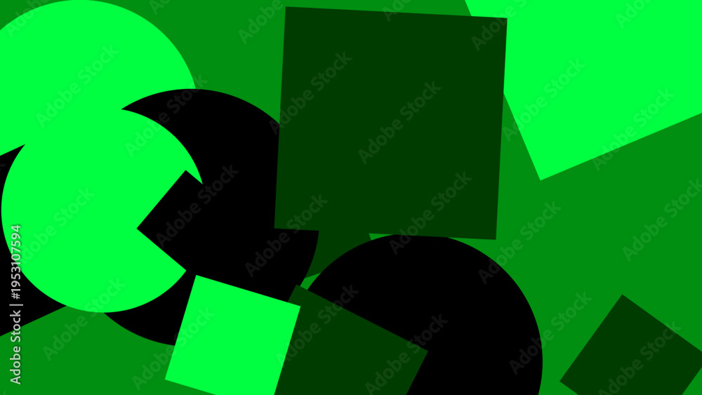 Fototapeta premium Abstract Geometric Composition of Overlapping Shapes vector background
