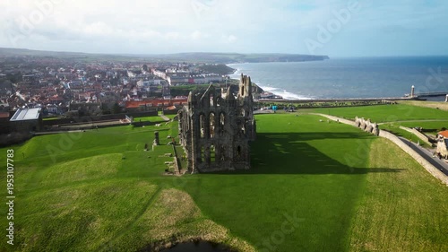 Aerial of Whitby Abbey