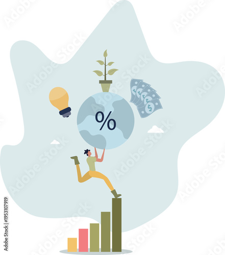 ESG or environmental social governance finance investing.Business eco principles with sustainable.person's life situation and his activities.