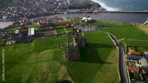 Aerial of Whitby Abbey