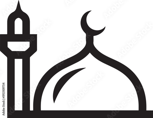 business man with trophy. Business concept of success. black icon drawing vector