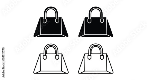 Four stylish handbags displayed in a grid layout for fashion inspiration.