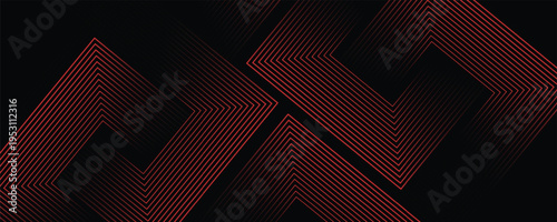 Red arrow background. Abstract triangle gradient wallpaper. Repeating arrow strip background for flyers, banners, posters, presentations. Thin to thick linear texture. Masculine vector bg