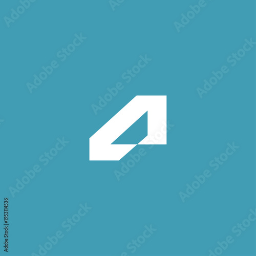 Abstract Letter A logo icon flat vector design