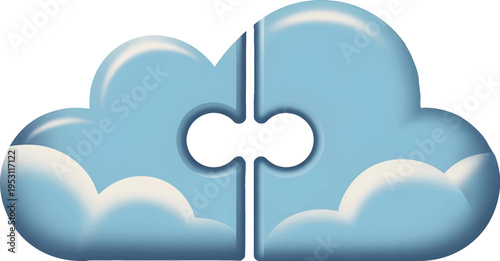 Cloud storage icon illustration with data sharing concept for digital technology computing network backup and online file storage systems design