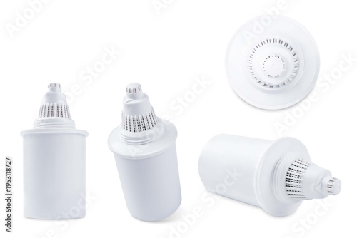 Fotografie Water filter container on a white isolated background