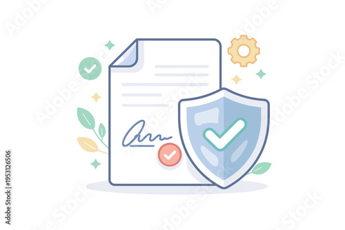 Text generation no simple image verification vector isolated signature checkmark icon shield