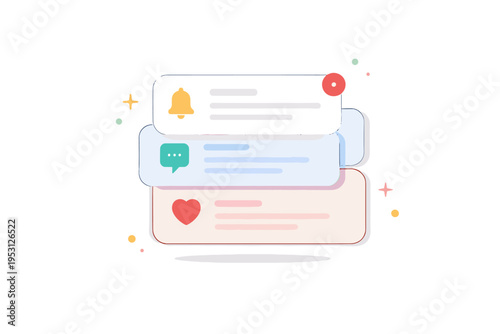 Notification labels flat alert svg clean vector minimal stacked icon minimalist ui