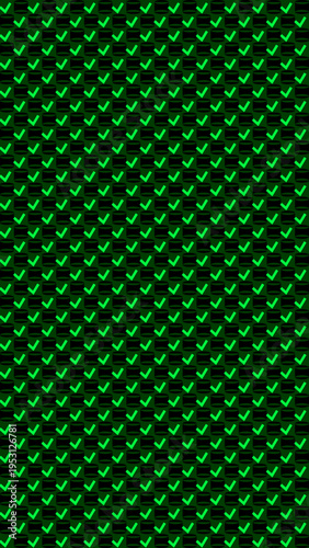 Green Check Mark Seamless Pattern vector background