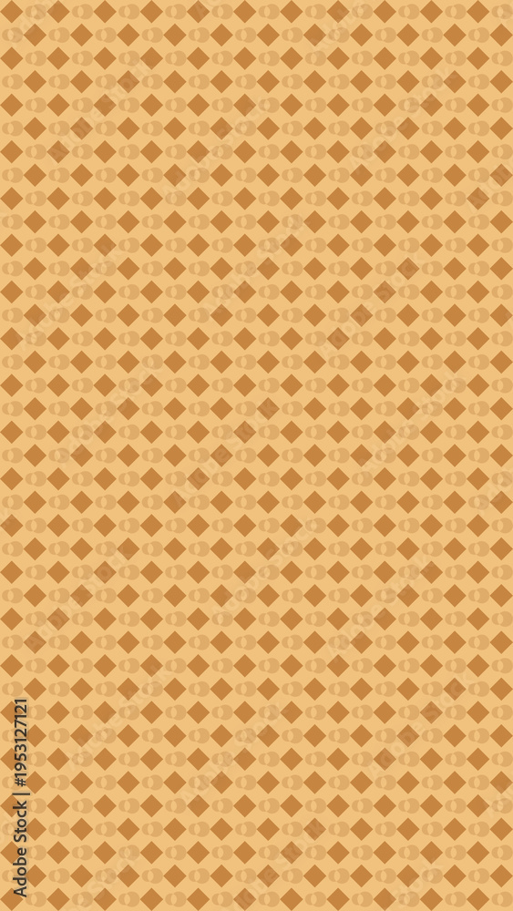 Fototapeta premium Seamless Tan Diamond and Circle Pattern vector background