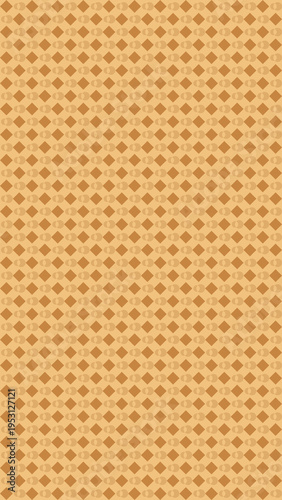 Seamless Tan Diamond and Circle Pattern vector background