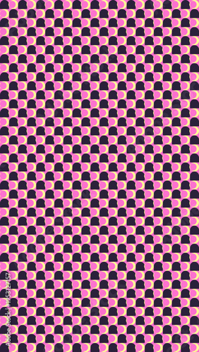 Pink and Black Checkered Pattern with Rounded Squares vector background