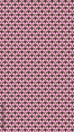 Small Repeating Diamond and Triangle Pattern on Pink vector background
