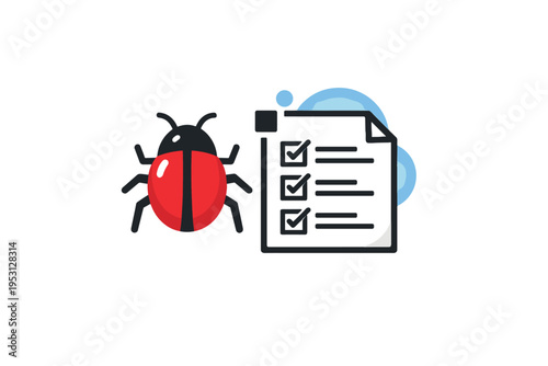 Isolated tracking minimal generation vector text gradients image bug icon svg simple