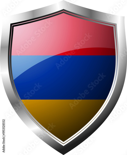 Armenia flags in badges form Free Download Armenia flags in badges form - GFXLoad