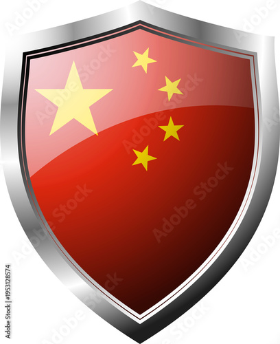 Free Download China flags in badges form - GFXLoad