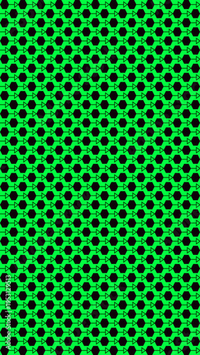 Abstract Green and Black Honeycomb Pattern vector background