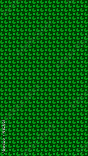 Abstract Green Crescent and Dot Pattern Background vector background