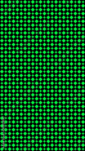 Neon Green Diamond Pattern on Black Background vector background