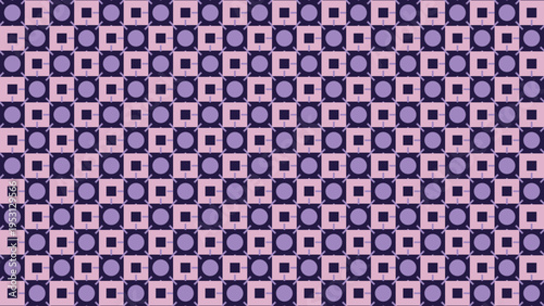 Geometric Pattern with Circles and Squares vector background